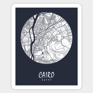 Cairo, Egypt City Map - Full Moon Sticker